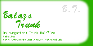 balazs trunk business card